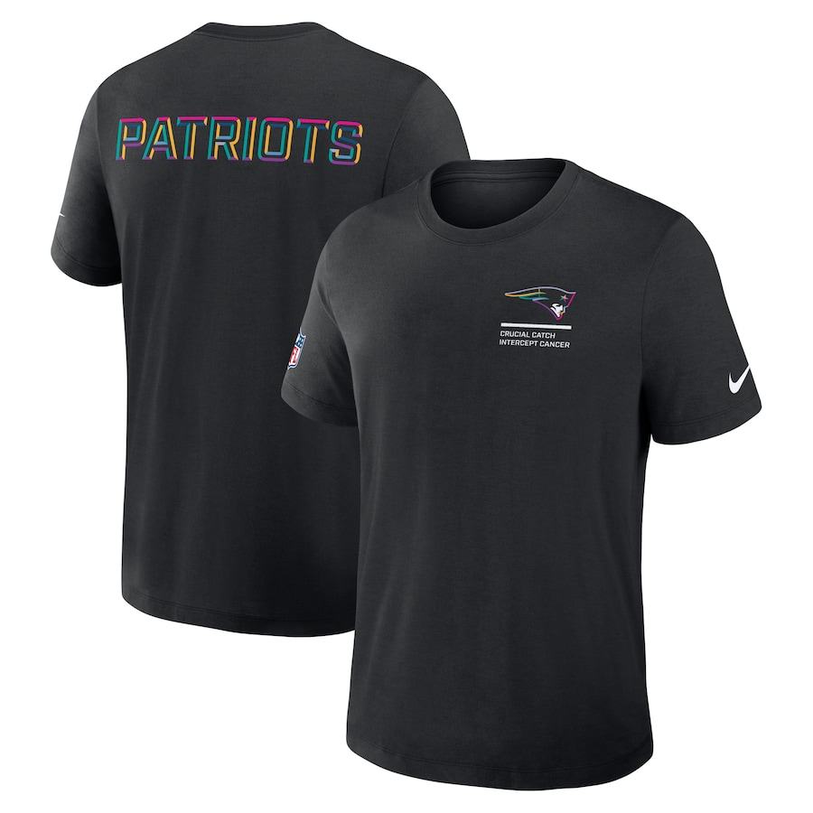 Men's New England Patriots Black 2025 Crucial Catch Tri-Blend Dri-FIT T-Shirt Men's New England Patriots Black 2025 Crucial Catch Tri-Blend Dri-FIT T-Shirt